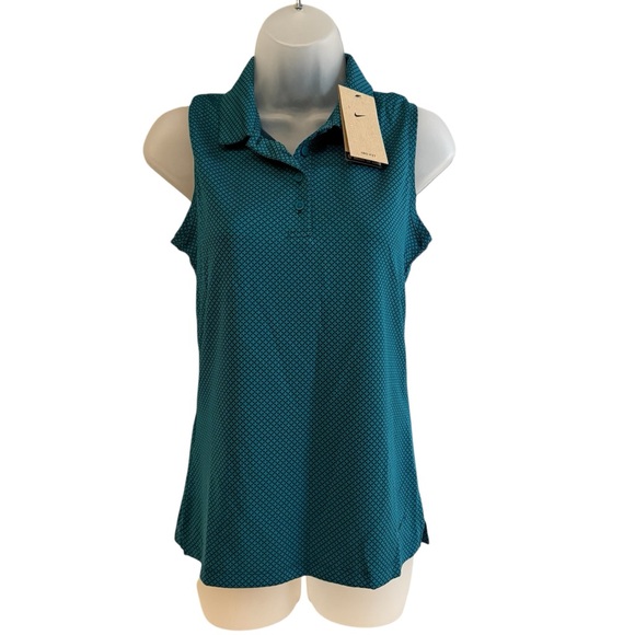 Nike Tops - NEW Nike Dri-Fit Sleeveless Golf Shirt Size XS Small Green Polo Tennis Women’s